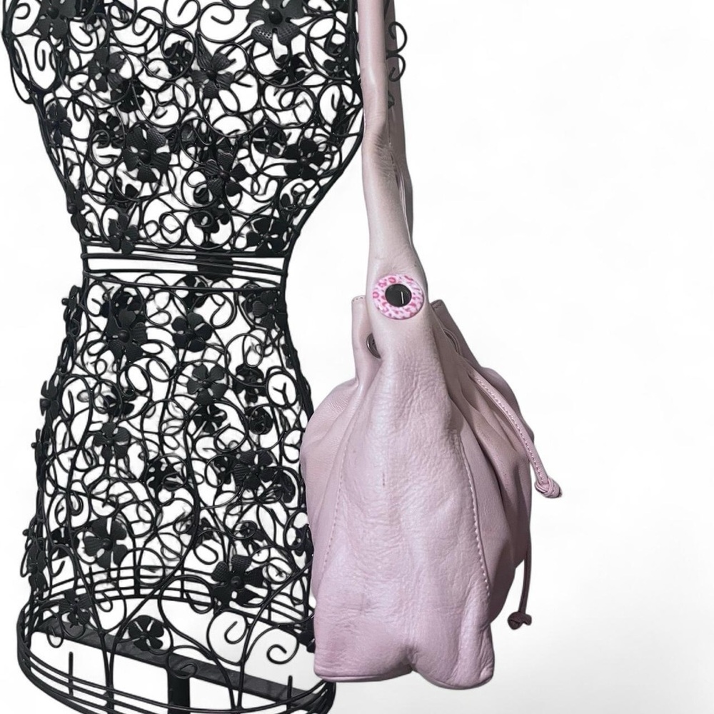 Pink Leather Women's Bag - Picture 6 of 9
